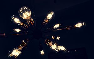 Preview wallpaper light bulbs, light, darkness