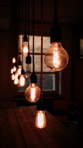Preview wallpaper light bulbs, light, electricity, interior, loft
