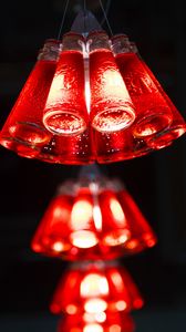Preview wallpaper light bulbs, red, illumination, lighting, motion blur, light