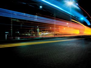 Preview wallpaper light, city, traffic