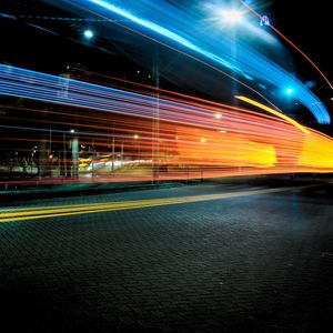Preview wallpaper light, city, traffic