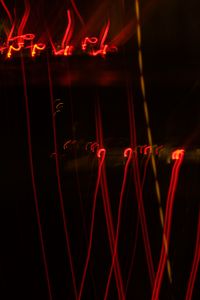 Preview wallpaper light, freezelight, blur, long exposure, red, dark