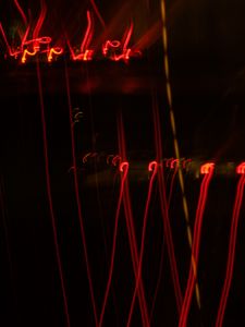 Preview wallpaper light, freezelight, blur, long exposure, red, dark