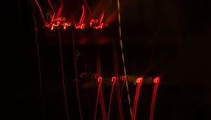 Preview wallpaper light, freezelight, blur, long exposure, red, dark