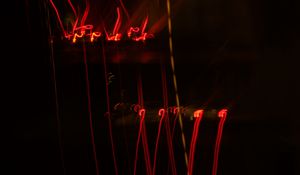 Preview wallpaper light, freezelight, blur, long exposure, red, dark