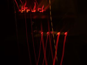 Preview wallpaper light, freezelight, blur, long exposure, red, dark