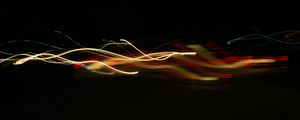 Preview wallpaper light, freezelight, lines, long exposure, abstraction, dark