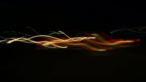 Preview wallpaper light, freezelight, lines, long exposure, abstraction, dark