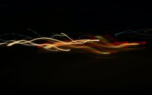 Preview wallpaper light, freezelight, lines, long exposure, abstraction, dark