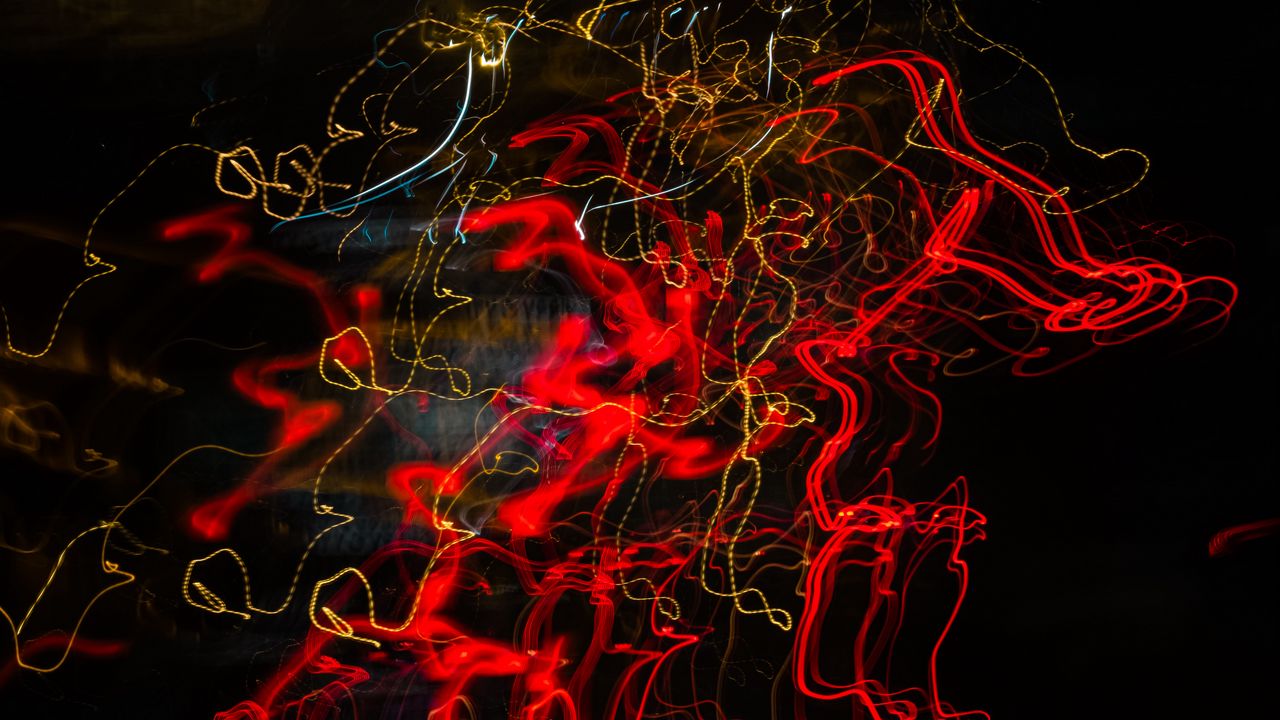 Wallpaper light, freezelight, long exposure, lines, tangled, abstraction