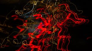 Preview wallpaper light, freezelight, long exposure, lines, tangled, abstraction