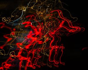 Preview wallpaper light, freezelight, long exposure, lines, tangled, abstraction