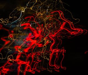 Preview wallpaper light, freezelight, long exposure, lines, tangled, abstraction