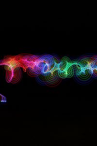 Preview wallpaper light, freezelight, long exposure, colorful, dark