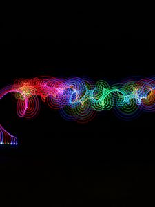 Preview wallpaper light, freezelight, long exposure, colorful, dark