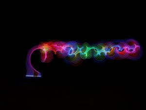 Preview wallpaper light, freezelight, long exposure, colorful, dark