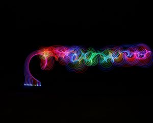 Preview wallpaper light, freezelight, long exposure, colorful, dark