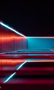 Preview wallpaper light, glow, lines, reflection, dark
