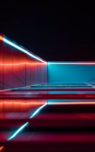 Preview wallpaper light, glow, lines, reflection, dark