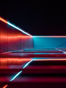 Preview wallpaper light, glow, lines, reflection, dark