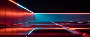 Preview wallpaper light, glow, lines, reflection, dark