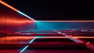 Preview wallpaper light, glow, lines, reflection, dark