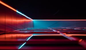 Preview wallpaper light, glow, lines, reflection, dark