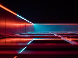 Preview wallpaper light, glow, lines, reflection, dark