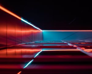Preview wallpaper light, glow, lines, reflection, dark