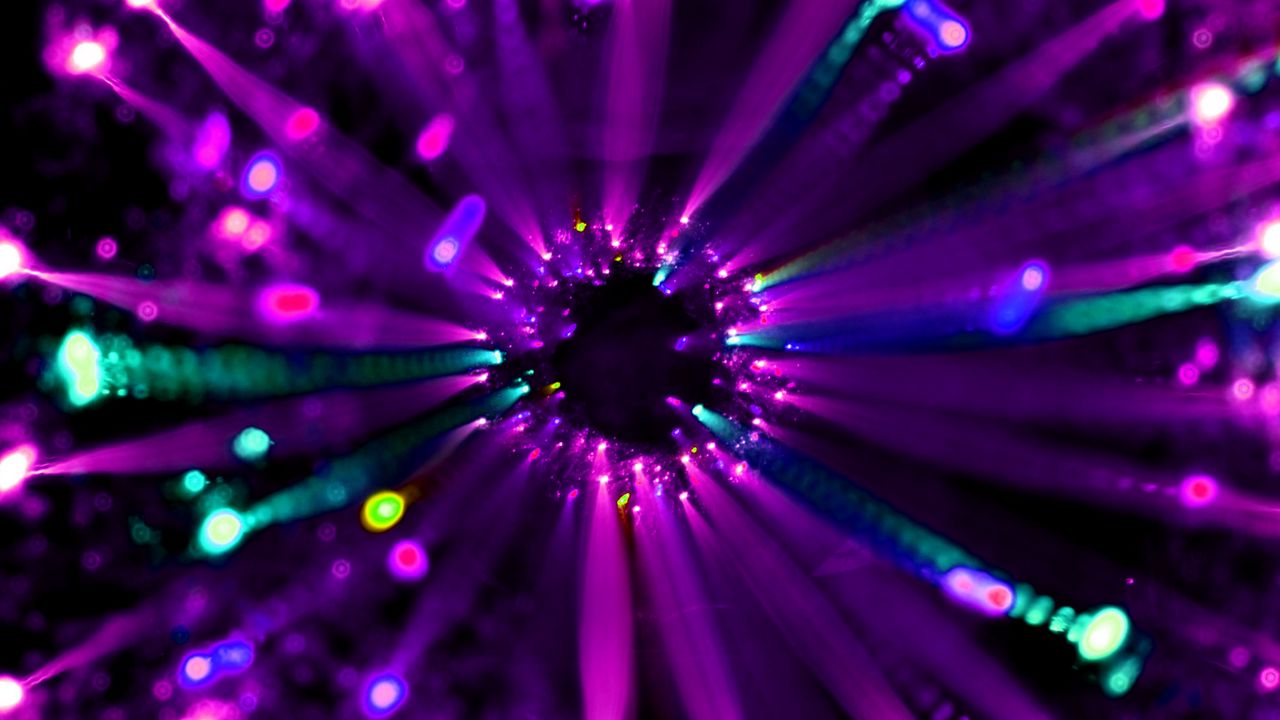 Wallpaper light, lights, blur, abstraction, purple