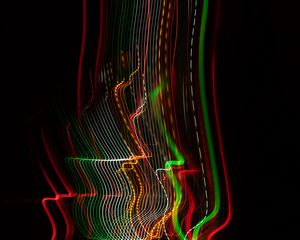 Preview wallpaper light, lines, abstraction, colorful