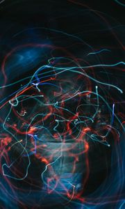 Preview wallpaper light, lines, blur, long exposure, abstraction, colorful