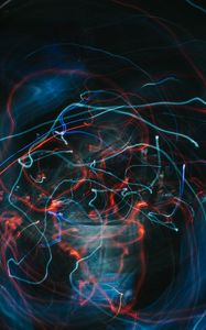 Preview wallpaper light, lines, blur, long exposure, abstraction, colorful