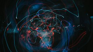 Preview wallpaper light, lines, blur, long exposure, abstraction, colorful