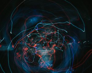 Preview wallpaper light, lines, blur, long exposure, abstraction, colorful