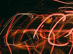 Preview wallpaper light, lines, blur, long exposure, glow, abstraction