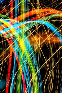 Preview wallpaper light, lines, colorful, abstraction, long exposure