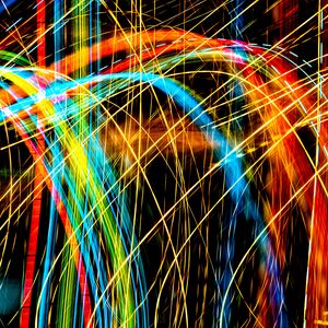 Preview wallpaper light, lines, colorful, abstraction, long exposure