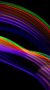 Preview wallpaper light, lines, curves, freezelight, colorful, abstraction