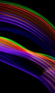 Preview wallpaper light, lines, curves, freezelight, colorful, abstraction