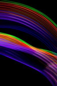 Preview wallpaper light, lines, curves, freezelight, colorful, abstraction