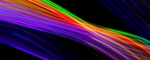 Preview wallpaper light, lines, curves, freezelight, colorful, abstraction