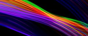 Preview wallpaper light, lines, curves, freezelight, colorful, abstraction