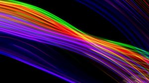 Preview wallpaper light, lines, curves, freezelight, colorful, abstraction