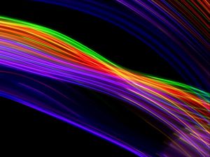 Preview wallpaper light, lines, curves, freezelight, colorful, abstraction