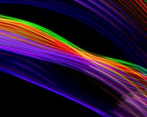 Preview wallpaper light, lines, curves, freezelight, colorful, abstraction