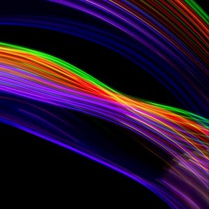 Preview wallpaper light, lines, curves, freezelight, colorful, abstraction
