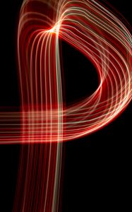 Preview wallpaper light, lines, curves, abstraction, red