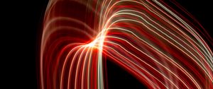 Preview wallpaper light, lines, curves, abstraction, red