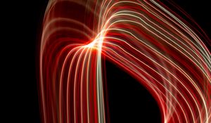 Preview wallpaper light, lines, curves, abstraction, red